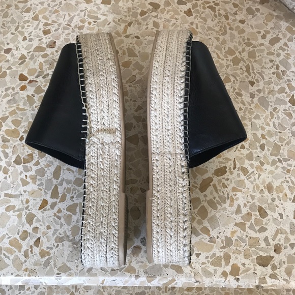 Vagabond Black Leather Platform Celeste Espadrille - Picture 8 of 12